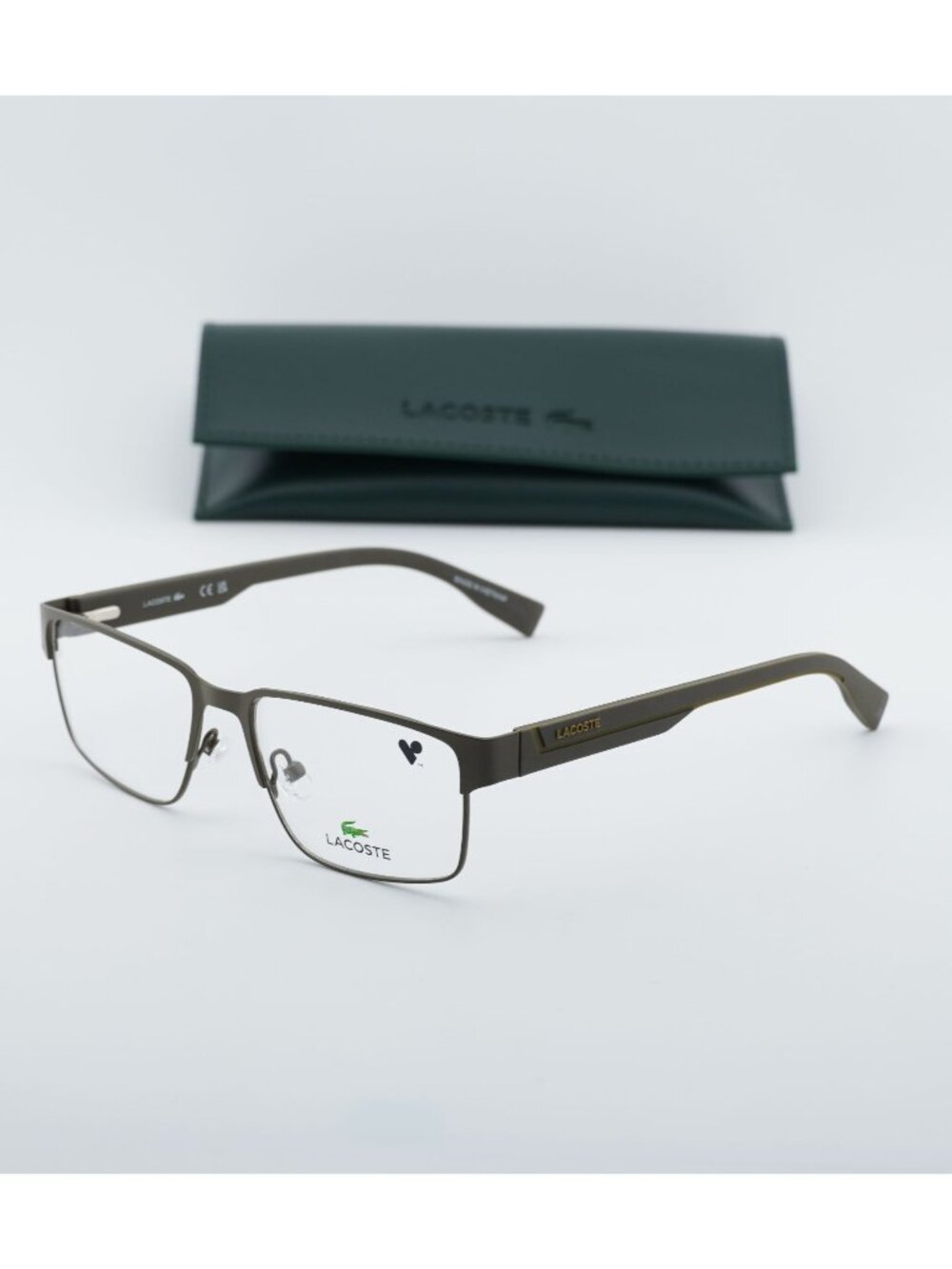 Lacoste L2298 N 275 Rectangle Eyeglasses 54mm - Khaki